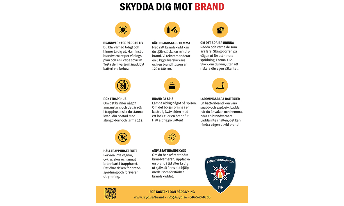 Brandskydd I Hemmet Affisch 2025