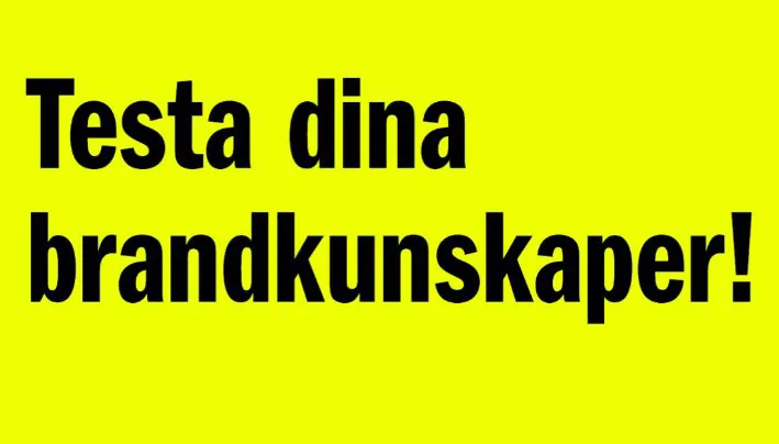 testa dina brandkunskaper